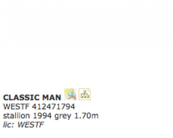 Deckhengst Classic Man (Westfale, 1994, von Concorde)