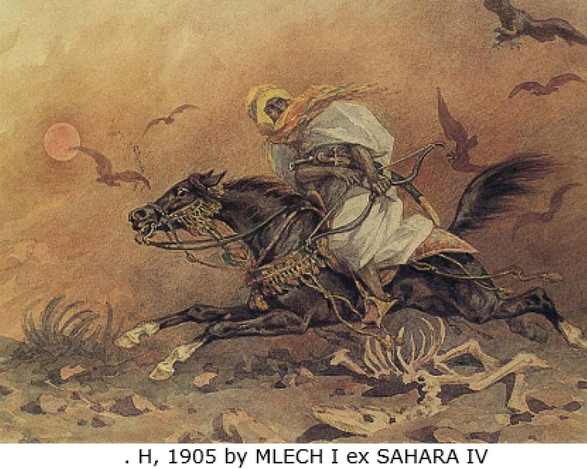 stallion Mlech ox (Arabian purebred, 1860, from Guth Bey DB)