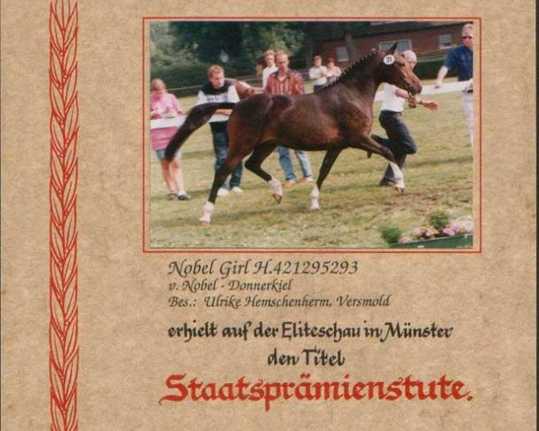 broodmare Nobel Girl (German Riding Pony, 1993, from Nobel)