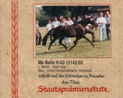 broodmare Ma Belle (German Riding Pony, 1992, from Merlin)